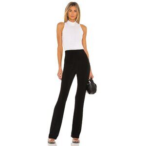 NORMA KAMALI Black Knit Jersey High Waist Yoga Slim Stretch BOOT Cut Pants XS